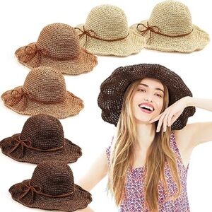 Bonuci Sun Hat Foldable Packable BeachHat(Beige,Light Coffee,Dark Coffee,Stylish